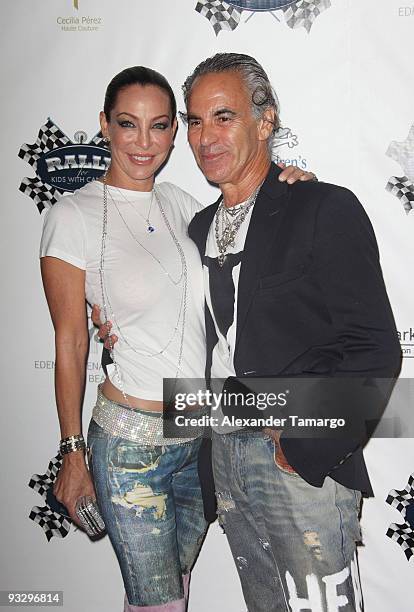 Lisa Pliner and Donald Pliner arrive at the Rally For Kids With Cancer Winner's Circle Gala Dinner at the Eden Roc Hotel on November 21, 2009 in...