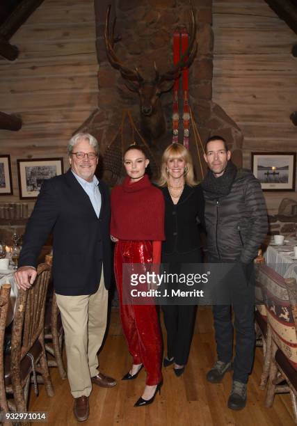 Harold Bosworth, actress Kate Bosworth, Patricia Bosworth, and director Michael Polish attend the 2018 Sun Valley Film Festival - Pioneer Award Party...