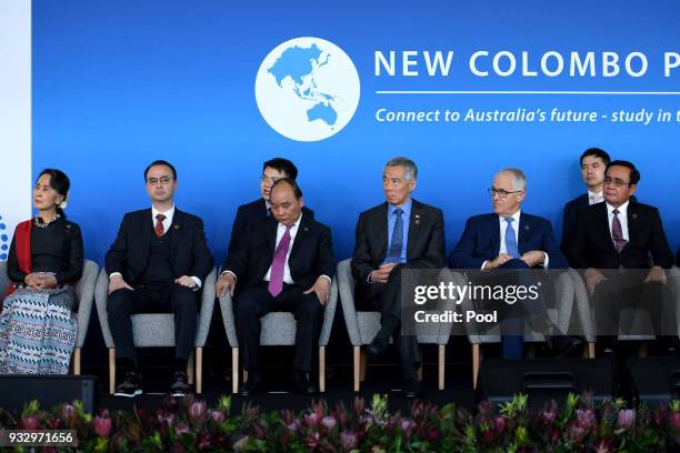 Myanmar State Counsellor Aung San Suu Kyi, Philippines Secretary of Foreign Affairs Alan Peter Cayetano, Vietnam Prime Minister Nguyen Xuan Phuc,...
