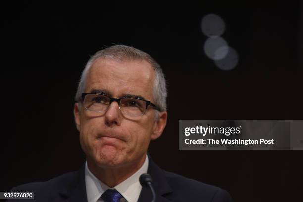 Witnesses, including Andrew McCabe, Acting Director of the Federal Bureau of Investigation, testify as the U.S. Senate Select Committee on...