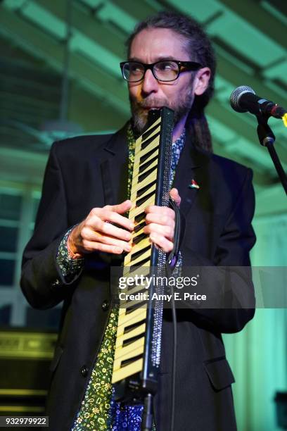 Adam Apati of Rackajam performs onstage at Sounds from Hungary during SXSW at Palm Door on March 16, 2018 in Austin, Texas.