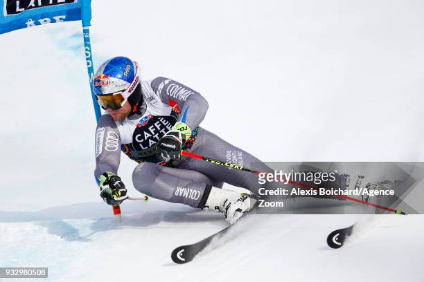 Alexis Pinturault of France competes during the Audi FIS Alpine Ski World Cup Finals Men's Giant Slalom on March 17, 2018 in Are, Sweden.