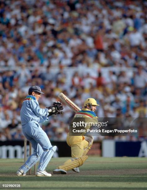 Ian Healy batting for Australia during the ICC World Cup match between Australia and England at the Sydney Cricket Ground, 5th March 1992. The...
