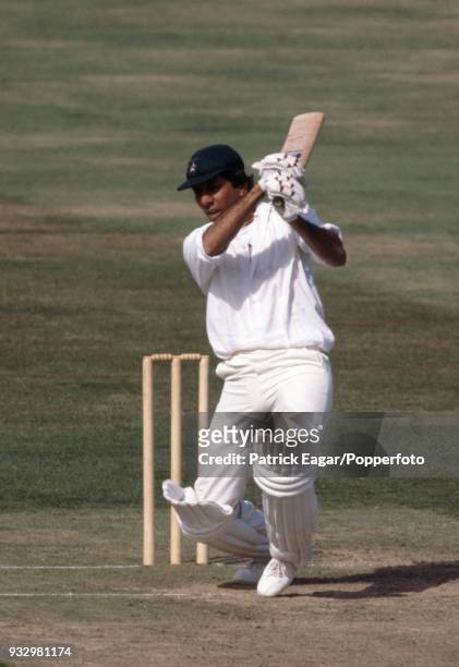 Zaheer Abbas batting for Pakistan during the 1979 Prudential World Cup, circa June 1979.