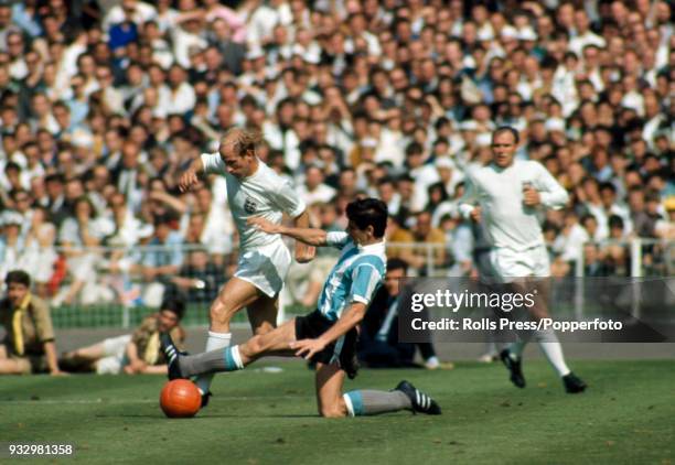 England's Bobby Charlton in action during the England v Argentina World Cup Quarter-Final match at Wembley Stadium on 23rd July 1966. England won 1-0.