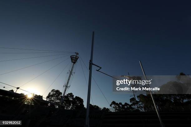 Lauren Hyde-Cooling of WA competes in the Women's Pole Vault during the 2018 Sydney Athletics Grand Prix at Sydney olympic Park Athletics Centre on...