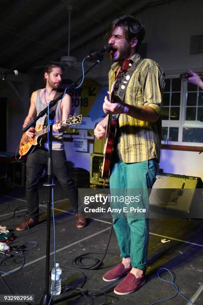 Levente Szucs of Bohemian Betyars perform onstage at Sounds from Hungary during SXSW at Palm Door on March 16, 2018 in Austin, Texas.