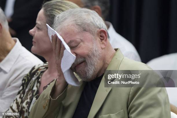 Former Brazilian President Luiz Inacio Lula da Silva during the launch of his book &quot;The truth will win: the people know why they condemn...