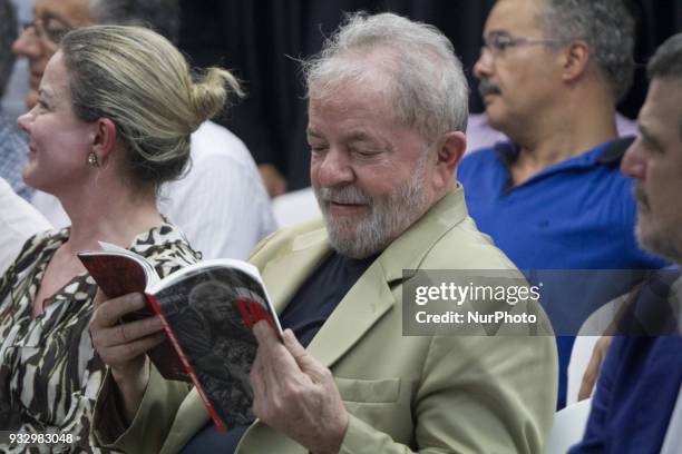 Former Brazilian President Luiz Inacio Lula da Silva during the launch of his book &quot;The truth will win: the people know why they condemn...
