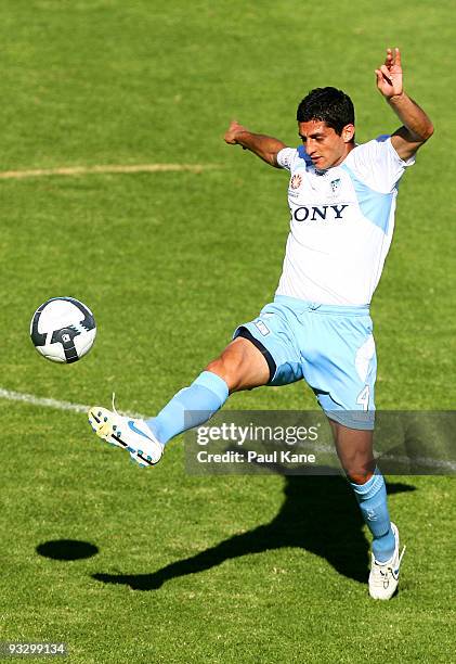 Simon Colosimo of Sydney traps the ball during the round 15 A-League match between Perth Glory and Sydney FC at ME Bank Stadium on November 22, 2009...