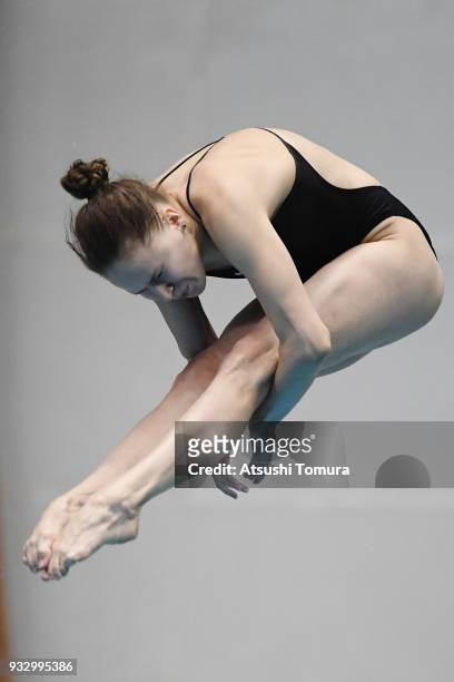 Kristina Ilinykh of Russia competes in the Women's 3m Springboard final during day three of the FINA Diving World Series Fuji at Shizuoka Prefectural...