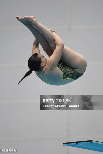 Anabelle Smith of Australia competes in the Women's 3m Springboard final during day three of the FINA Diving World Series Fuji at Shizuoka...