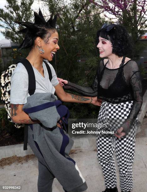 Rico Nasty and Heather Baron-Gracie attend The Fader Fort 2018 - Day 3 on March 16, 2018 in Austin, Texas.