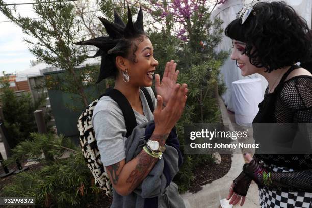 Rico Nasty and Heather Baron-Gracie attend The Fader Fort 2018 - Day 3 on March 16, 2018 in Austin, Texas.