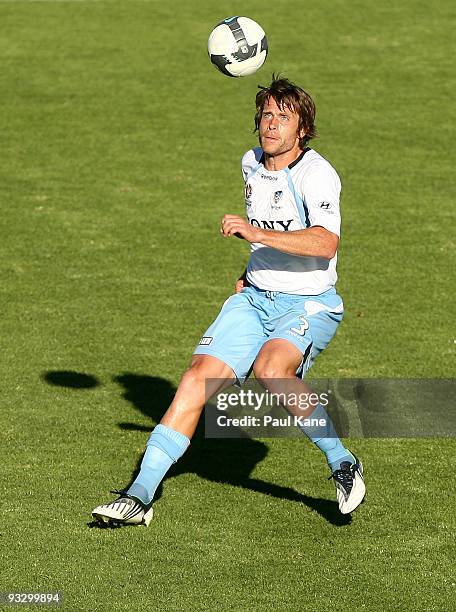 Stephan Keller of Sydney eyes the ball during the round 15 A-League match between Perth Glory and Sydney FC at ME Bank Stadium on November 22, 2009...