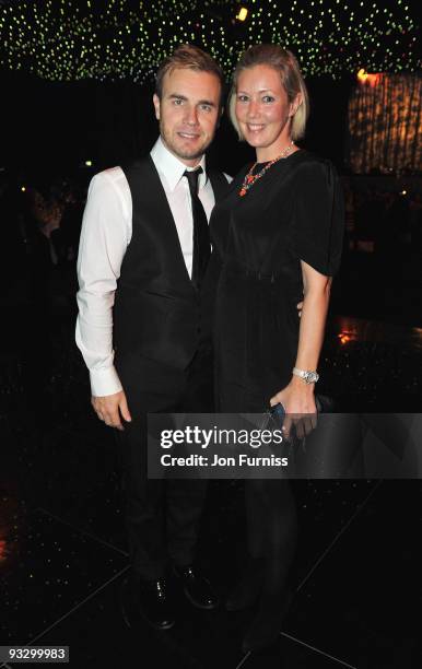 Gary Barlow of Take That and wife Dawn attend Ronan Keating's fourth annual Emeralds and Ivy Ball in aid of Cancer Research UK at Battersea Evolution...