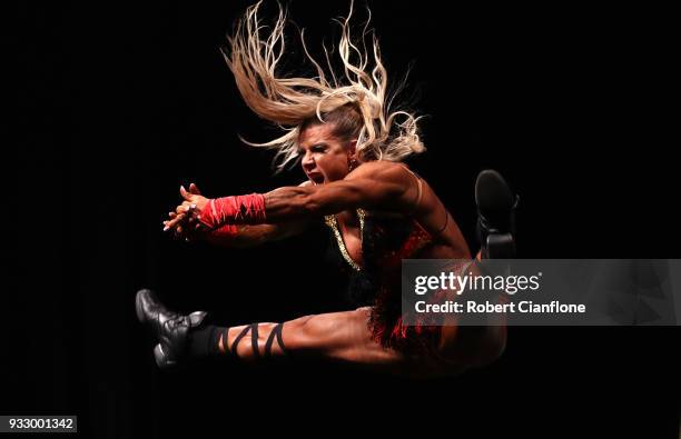 Regiane DaSilva of Germany performs during the Arnold Classic Pro Show during the Arnold Sports Festival Australia at The Melbourne Convention and...