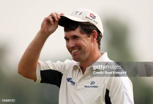 Padraig Harrington of Ireland after the final round of the Dubai World Championship on the Earth Course, Jumeriah Golf Estates on November 22, 2009...