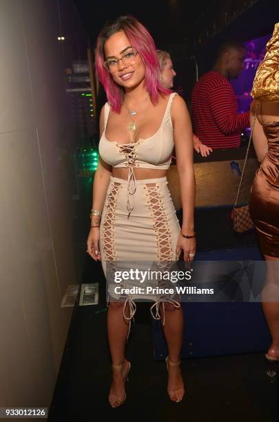 Halle Calhoun attends a party at Gold Room on March 17, 2018 in Atlanta, Georgia.