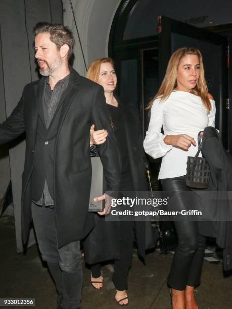 Amy Adams and Darren Le Gallo are seen on March 16, 2018 in Los Angeles, California.