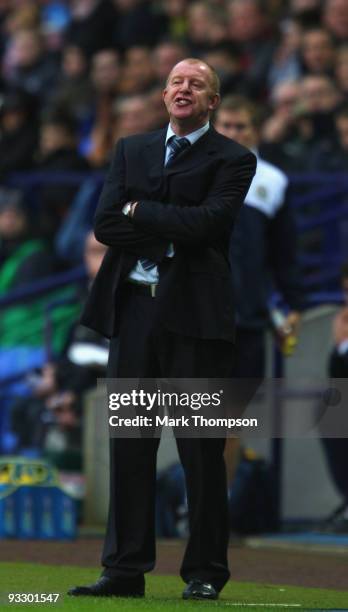 Gary Megson the manger of Bolton Wanderers during the Barclays Premier League match between Bolton Wanderers and Blackburn Rovers at the at Reebok...