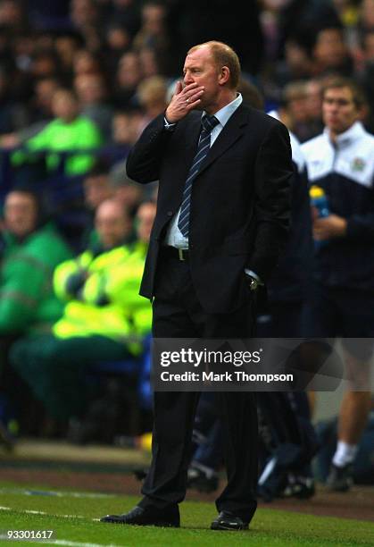 Gary Megson the manger of Bolton Wanderers during the Barclays Premier League match between Bolton Wanderers and Blackburn Rovers at the at Reebok...