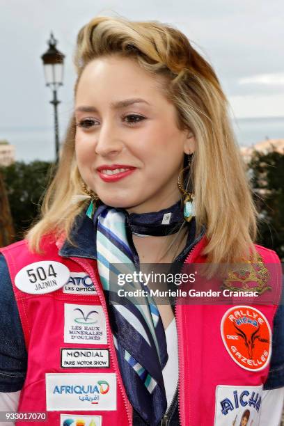 Jazmin Grace Grimaldi attends the 28th "Rallye Aicha Des Gazelles Du Maroc" on March 17, 2018 in Monaco, Monaco.