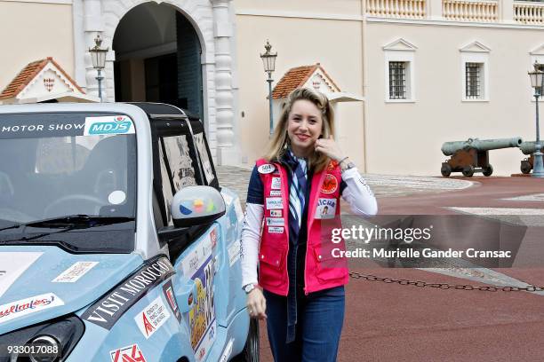 Jazmin Grace Grimaldi attends the 28th "Rallye Aicha Des Gazelles Du Maroc" on March 17, 2018 in Monaco, Monaco.