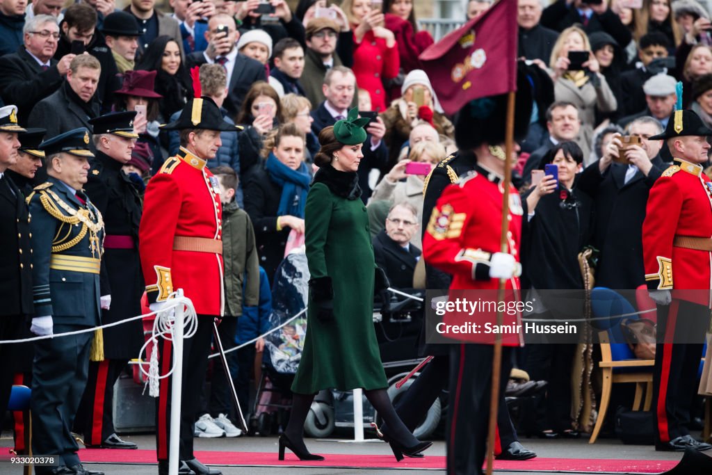 The Duke And Duchess Of Cambridge Attend The Irish Guards St Patrick's Day Parade