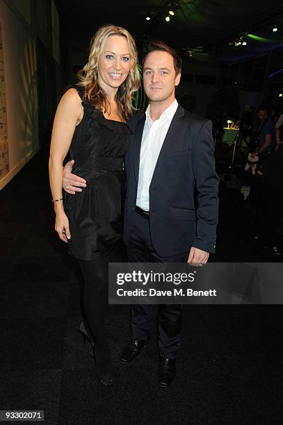 Mikey Graham and wife Karen arrive at the fourth annual Emeralds And Ivy Ball in aid of Cancer Research UK at Battersea Evolution on November 21,...