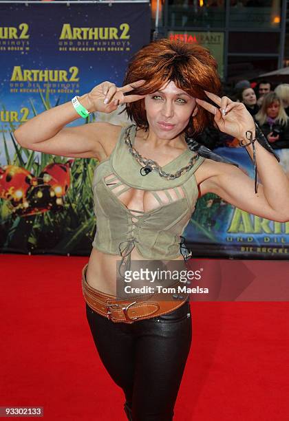 Starlet Davorka Tovilo attends the 'Arthur Und Die Minimoys 2' premiere at Sony Center on November 22, 2009 in Berlin, Germany.