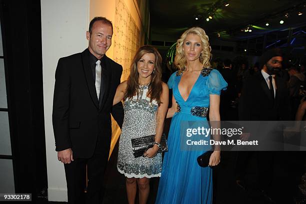 Yvonne Keating arrives with Alan Shearer and his wife Lainya at the fourth annual Emeralds And Ivy Ball in aid of Cancer Research UK at Battersea...