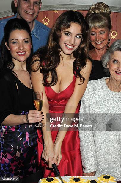 Kelly Brook celebrates her 30th Birthday arrives at the on November 21, 2009 in London, England.