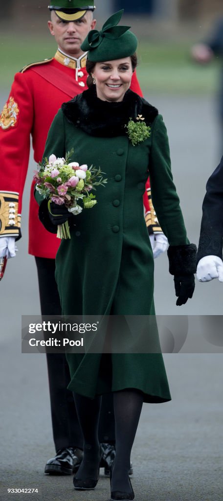 The Duke And Duchess Of Cambridge Attend The Irish Guards St Patrick's Day Parade