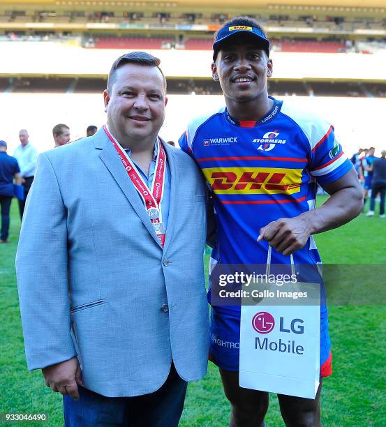 Damian Willemse of the Stormers after the Super Rugby match between DHL Stormers and Blues at DHL Newlands on March 17, 2018 in Cape Town, South...