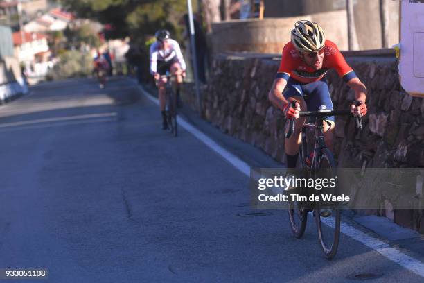 Vincenzo Nibali of Italy and Team Bahrain-Merida / during the 109th Milan-Sanremo 2018 a 291km race from Milan to Sanremo on March 17, 2018 in...