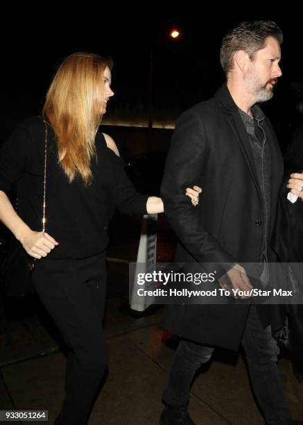 Amy Adams and Darren Le Gallo are seen on March 16, 2018 in Los Angeles, California.