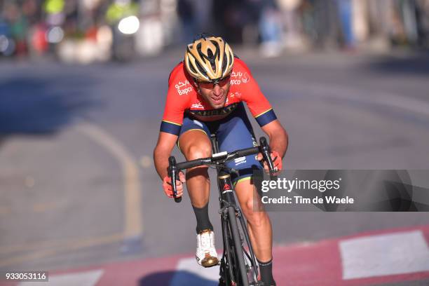 Vincenzo Nibali of Italy and Team Bahrain-Merida / during the 109th Milan-Sanremo 2018 a 291km race from Milan to Sanremo on March 17, 2018 in...