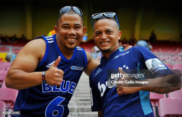 General view of Blues fans during the Super Rugby match between DHL Stormers and Blues at DHL Newlands on March 17, 2018 in Cape Town, South Africa.