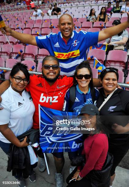 General view of a fans during the Super Rugby match between DHL Stormers and Blues at DHL Newlands on March 17, 2018 in Cape Town, South Africa.