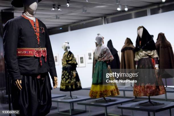 Exhibition of the ICONS OF STYLE. A look at traditional clothing' exhibition, curated by former director of the Palais Galliera, Oliver Saillard, at...