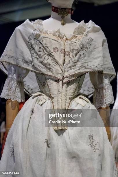 Exhibition of the ICONS OF STYLE. A look at traditional clothing' exhibition, curated by former director of the Palais Galliera, Oliver Saillard, at...