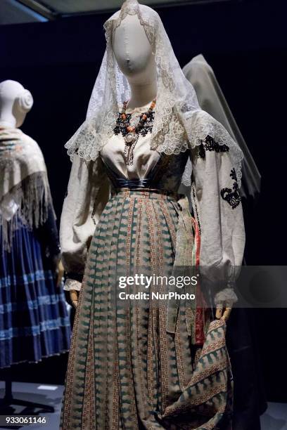 Exhibition of the ICONS OF STYLE. A look at traditional clothing' exhibition, curated by former director of the Palais Galliera, Oliver Saillard, at...