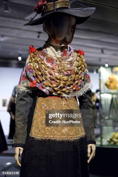 Exhibition of the ICONS OF STYLE. A look at traditional clothing' exhibition, curated by former director of the Palais Galliera, Oliver Saillard, at...