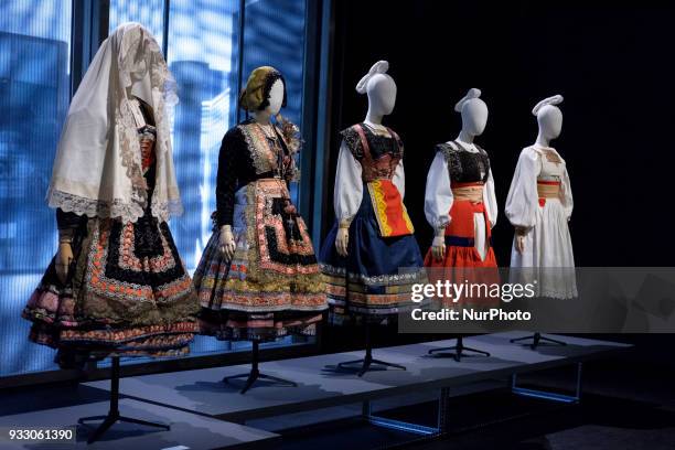 Exhibition of the ICONS OF STYLE. A look at traditional clothing' exhibition, curated by former director of the Palais Galliera, Oliver Saillard, at...