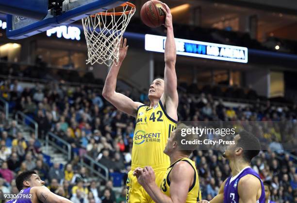 Dennis Clifford of Alba Berlin during the Basketball Bundesliga game between Alba Berlin and BG Goettingen at Mercedes-Benz Arena on March 17, 2018...