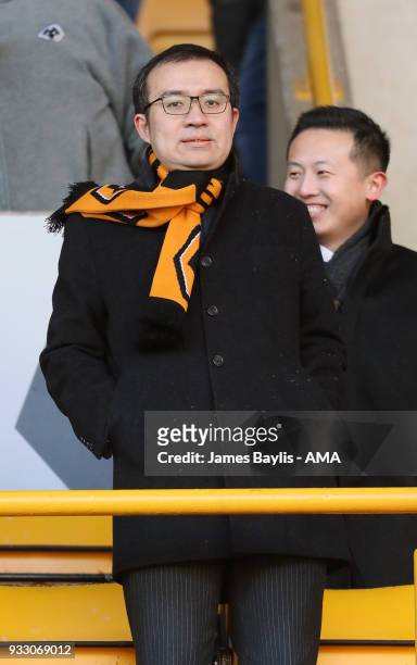 Jeff Shi the Chairman of Wolverhampton Wanderers during the Sky Bet Championship match between Wolverhampton Wanderers and Burton Albion at Molineux...
