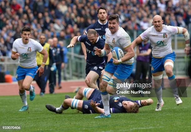 During the RBS Six Nations match between Italy and Scotland at the Stadio Olimpico on march 18, 2018 in Rome, Italy