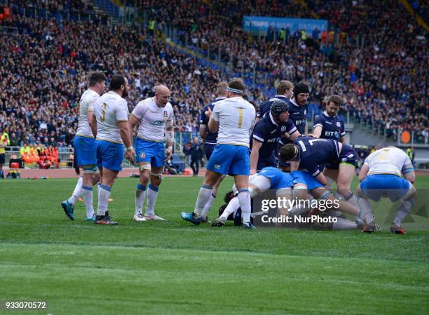 Sergio Parisse during the RBS Six Nations match between Italy and Scotland at the Stadio Olimpico on march 18, 2018 in Rome, Italy