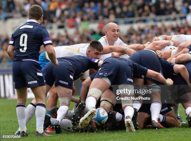 Sergio Parisse during the RBS Six Nations match between Italy and Scotland at the Stadio Olimpico on march 18, 2018 in Rome, Italy